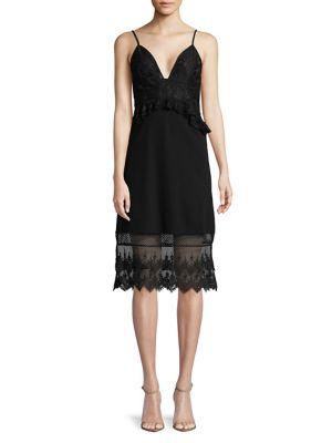 French Connection Floral Lace Sleeveless Dress