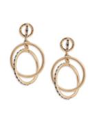 Kensie Interlocking Rings Drop Earrings