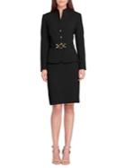 Tahari Arthur S. Levine Stand Collar Jacket And Skirt Suit