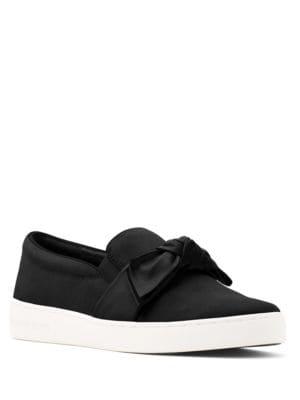 Michael Michael Kors Willa Bow-accent Leather Slip-on Shoes