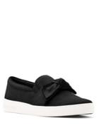 Michael Michael Kors Willa Bow-accent Leather Slip-on Shoes
