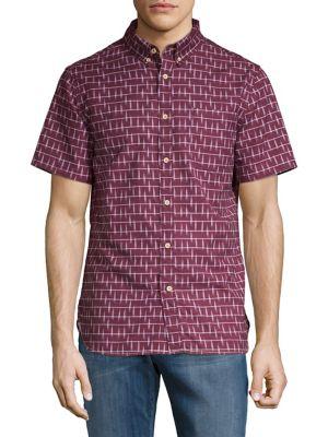 Surfsidesupply Geometric Button-down Shirt