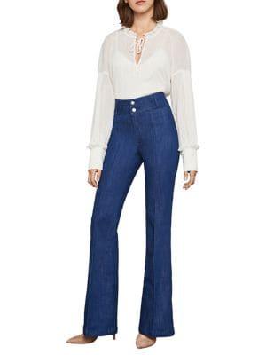 Bcbgmaxazria Flared-leg Mid-rise Jeans