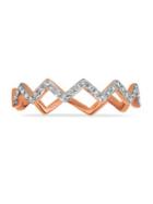 Marco Moore 14k Rose Gold & Diamond Stackable Zig-zag Ring