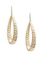 Design Lab Lord & Taylor Hammered Oval Earrings
