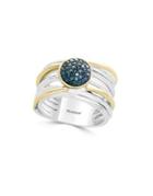 Effy 14k Yellow Gold And 925 Sterling Silver Ring