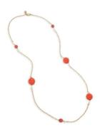 Miriam Haskell Goldtone & Crystal Beaded Ball Station Lariat Necklace
