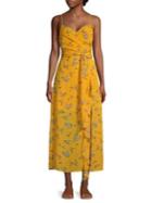 Astr The Label Bette Floral-print Maxi Wrap Dress