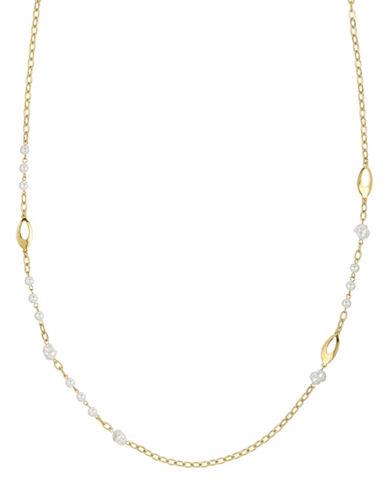 Laundry By Shelli Segal Faux Pearl Station Necklace