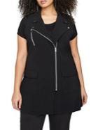 Addition Elle Michel Studio Plus Full-zip Moto Vest