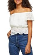 Miss Selfridge Off-the-shoulder Lace Top