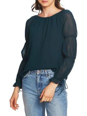 1.state Tie-sleeve Blouse