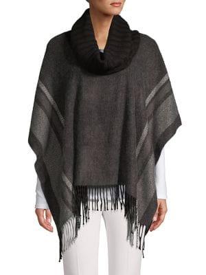Lord & Taylor Fringe-trimmed Cowlneck Poncho