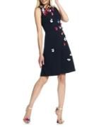Theia 3d Floral Mini Dress