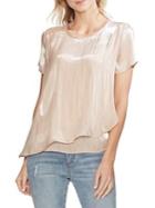 Vince Camuto Oasis Bloom Asymmetrical Overlay Blouse