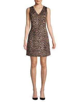 Michael Michael Kors Cheetah-print A-line Dress
