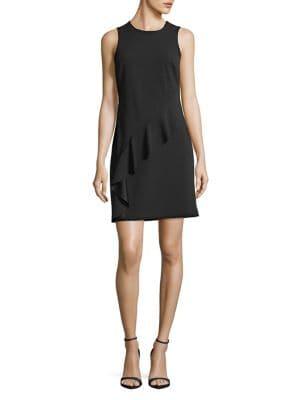 Ivanka Trump Sleeveless Ruffle-front Dress