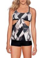 Reebok Swim Lifestyle Bold Dynamic Strappy Tankini