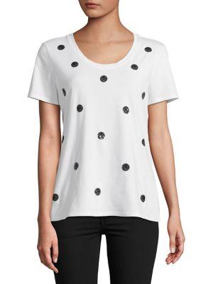 Imnyc Isaac Mizrahi Sequin-dot T-shirt