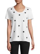 Imnyc Isaac Mizrahi Sequin-dot T-shirt