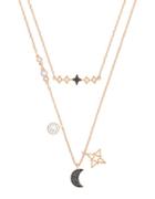 Swarovski Crystal Glowing Moon Two-length Necklace Set