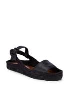 H Halston Sandra Leather Espadrilles