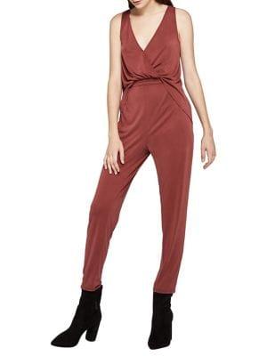 Bcbgeneration Drapey-back Surplice Jumpsuit