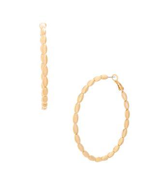 Steve Madden Patterned Hoop Earrings