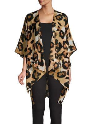 Collection 18 Animal-print Ruana