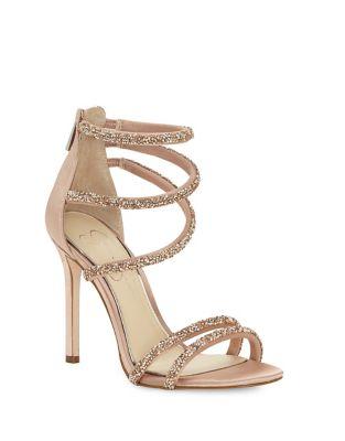 Jessica Simpson Jamalee Multi-strap Satin Stiletto Sandals