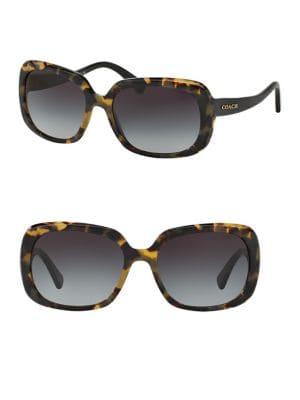 Coach 57mm Rectangular Sunglasses
