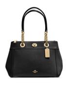 Coach Turnlock Edie Leather Carryall Handbag