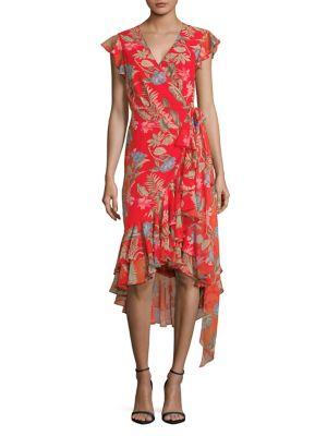 Wayf Floral-print Wrap Dress