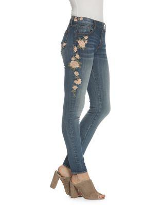 Driftwood Floral Embroidered Gumdrop Jeans