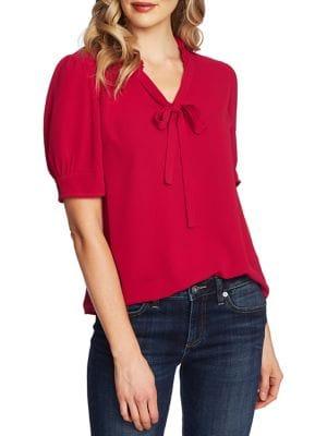 Cece By Cynthia Steffe Short-sleeve V-neck Ruffled Top