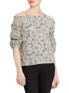 Lauren Ralph Lauren Tropical Eyelet Off-shoulder Top