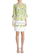 Karl Lagerfeld Paris Printed Tulip Sleeve Dress