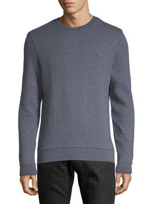 Original Penguin Quilted Crewneck Cotton Sweater