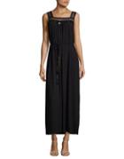 T Tahari Sherry Floral Embroidered Maxi Dress