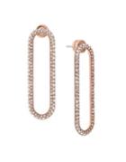 Michael Kors ??rilliance Crystal And Stainless Steel Iconic Links Earrings