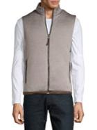 Black Brown Classic Zip-up Vest