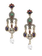 Design Lab Multi-stone Chandelier Earrings