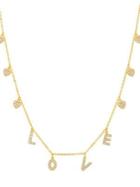 Lord & Taylor Lesa Michele Heart White Crystal Station Necklace