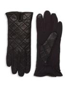 Lord & Taylor Quilted Tech Gloves