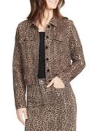 William Rast Lenna Cheetah Denim Jacket