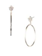 Givenchy Crystal Cluster Hoop Drop Earrings