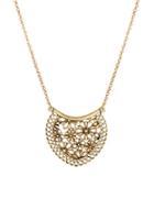 Lucky Brand Baltic Wonders Rock Crystal Lace Openwork Pendant Necklace