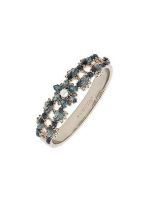 Marchesa Faux Pearl And Crystal Bangle Bracelet