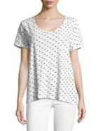 Lord & Taylor Printed Cotton Top