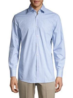 Hugo Plaid Button-front Sports Shirt